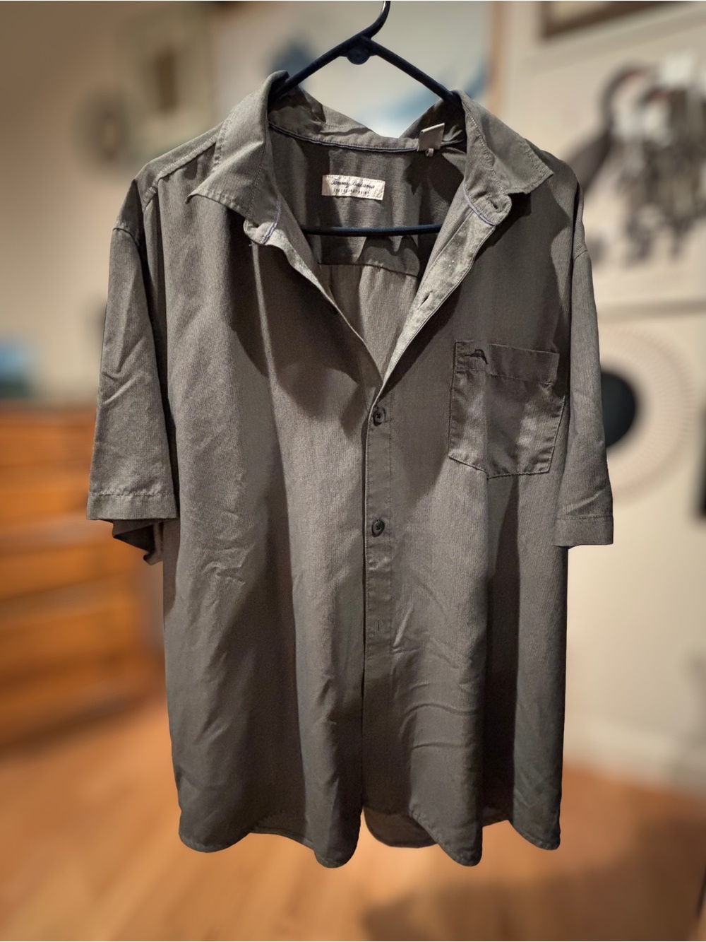 Tommy Bahama Gray Button-Up